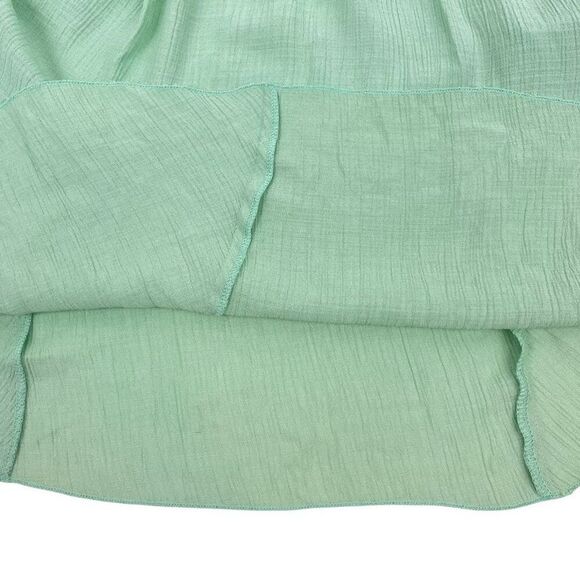 Asos Design Curve Womens V-Neck V-Back Godet Skater Mini Dress Mint Green Sz 26 - Picture 11 of 14